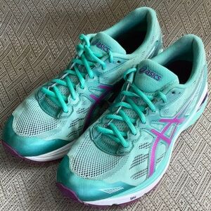 Asics GT 1000 Mint Green Purple Women Sneakers Size 9.5